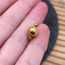 Замок магнитный, цвет золото 8 мм 