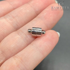 Замок магнитный люкс, цвет серебро 13 мм