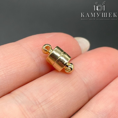 Замок магнитный люкс, цвет золото 13 мм