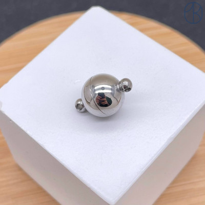 Замок магнитный сталь, цвет серебро 10 мм