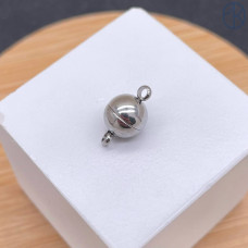 Замок магнитный сталь, цвет серебро 8 мм