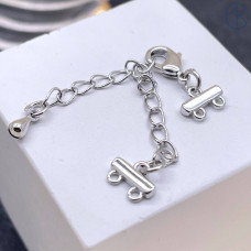 Замок на 2 ряда, цвет серебро 10 мм