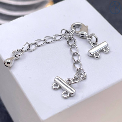 Замок на 2 ряда, цвет серебро 10 мм