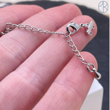 Замок на 2 ряда, цвет серебро 10 мм