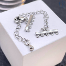 Замок на 5 рядов, цвет серебро 10 мм