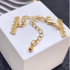 Замок на 5 рядов, цвет золото 10 мм