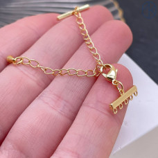 Замок на 5 рядов, цвет золото 10 мм