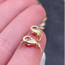 Замок округлый, цвет золото 10 мм