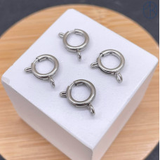 Замок шпрингель цвет серебро 10 мм