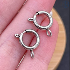 Замок шпрингель цвет серебро 10 мм