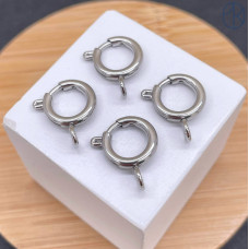 Замок шпрингель цвет серебро 12 мм