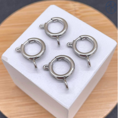 Замок шпрингель цвет серебро 12 мм