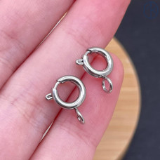 Замок шпрингель цвет серебро 8 мм