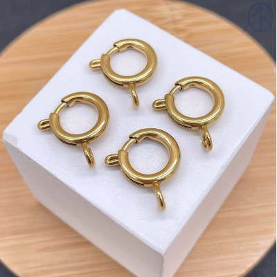 Замок шпрингель цвет золото 14К 12 мм 