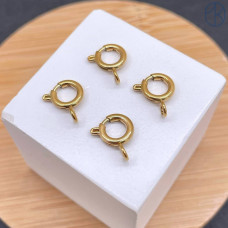 Замок шпрингель цвет золото 18К 8 мм