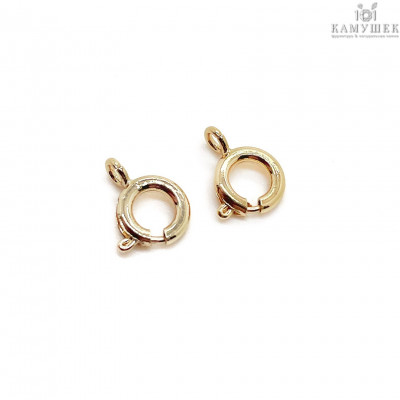 Замок шпрингель люкс, цвет золото 7 мм