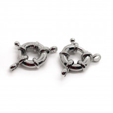 Замок штурвал люкс, цвет серебро 17 мм