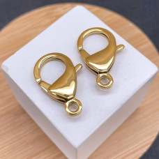 Замок сталь цвет золото 14К 25 мм