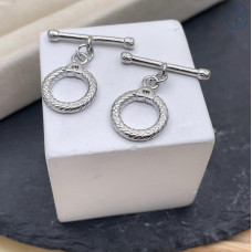 Замок тогл, цвет серебро 14 мм