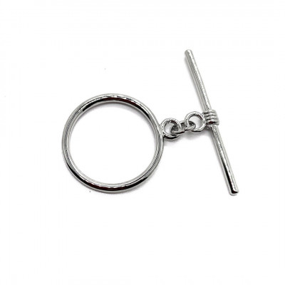 Замок тогл, цвет серебро 20 мм