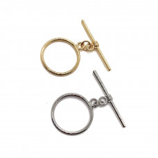 Замок тогл, цвет серебро 20 мм