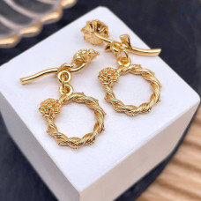 Замок тогл цветок, цвет золото 16 мм 