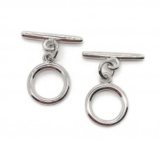 Замок тогл люкс, цвет серебро 10 мм