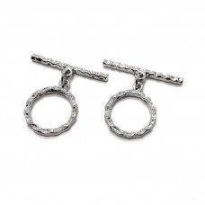  Замок тогл люкс, цвет серебро 14 мм