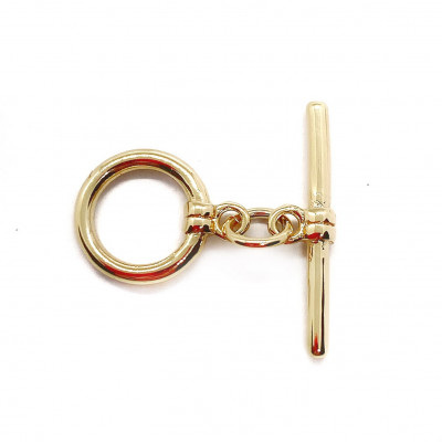 Замок тогл люкс, цвет золото 10 мм