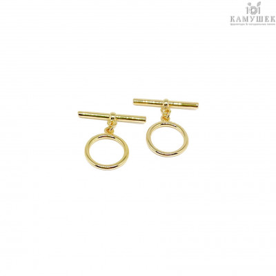 Замок тогл люкс, цвет золото 14 мм