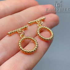 Замок тогл люкс, цвет золото 15 мм