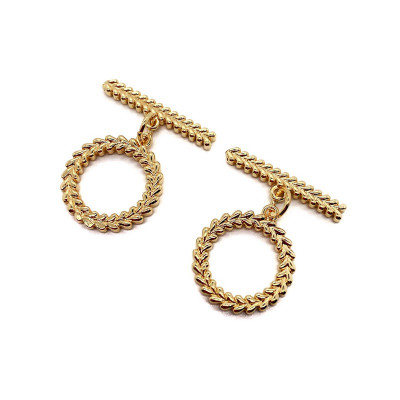 Замок тогл люкс, цвет золото 15 мм