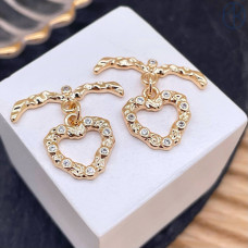 Замок тогл сердце цирконы, цвет золото 14 мм 