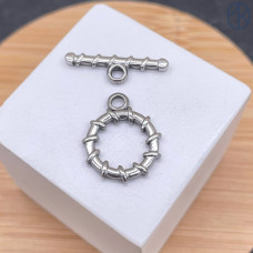 Замок тогл сталь, цвет серебро 15 мм