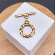 Замок тогл сталь, цвет золото 18К 15 мм