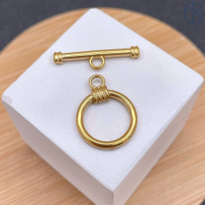 Замок тогл сталь, цвет золото 18К 16 мм 