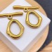 Замок тогл сталь, цвет золото 18K 17 мм