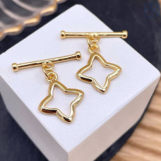 Замок тогл звезда, цвет золото 14 мм