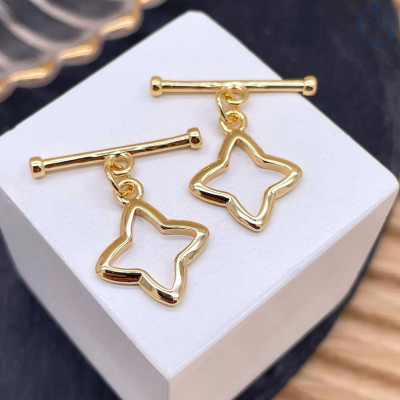 Замок тогл звезда, цвет золото 14 мм