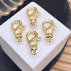 Замок узор, цвет золото 18 мм 