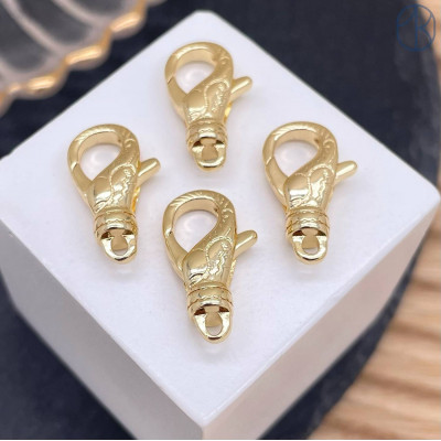 Замок узор, цвет золото 18 мм 