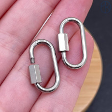 Замок винтовой сталь, цвет серебро 20х10 мм 