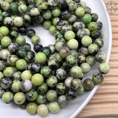 Жадеит черно-зеленый 10 мм