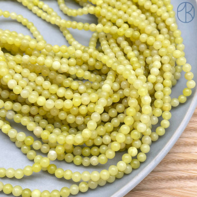Жадеит лимонный 4 мм