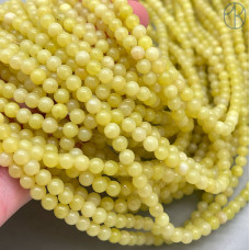 Жадеит лимонный 4 мм