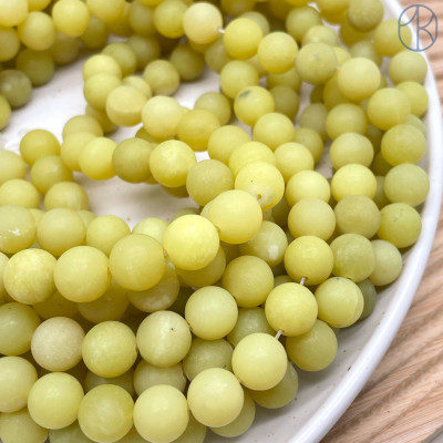 Жадеит лимонный матовый 10 мм