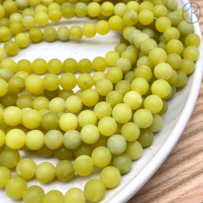 Жадеит лимонный матовый 8 мм