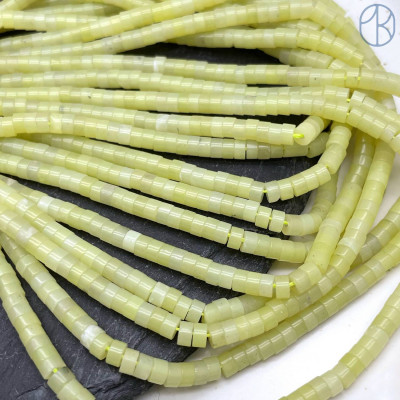 Жадеит лимонный рондель 4х2 мм