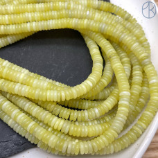 Жадеит лимонный рондель 6х2 мм