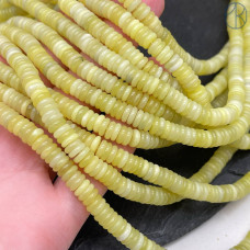 Жадеит лимонный рондель 6х2 мм